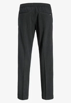 Bukser-JACK & JONES Afslappede habitbukser Mørk gråmeleret