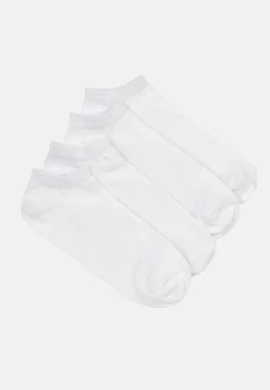 Strømper-Millers Ankelsok i bomuldsmiks 4-pack Hvid