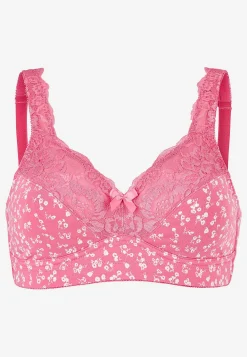 Undertøj|Bh-Cellbes of Sweden Bh uden bøjle Mørk rosa / Blomstret