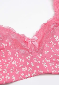 Undertøj|Bh-Cellbes of Sweden Bh uden bøjle Mørk rosa / Blomstret