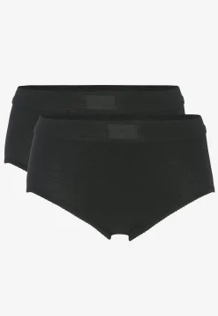 Undertøj|Flerpak Undertøj- Blød maxitrusse i bomuld Double comfort 2-pack Sort