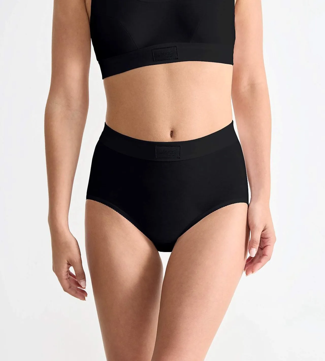 Undertøj|Flerpak Undertøj- Blød maxitrusse i bomuld Double comfort 2-pack Sort