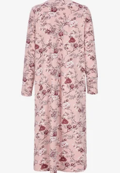 Undertøj|Nat- Og Hyggetøj- Blomstret natkjole med lange ærmer Rosa / Blomstret