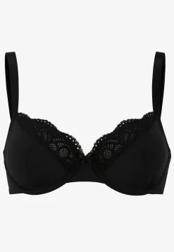 Undertøj|Bh- Blonde-BH med bøjler Sort