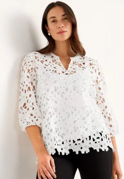 Bluser|Bluser Med Pufærmer-Cellbes of Sweden Blondebluse med et blomstermønster | Cellbes