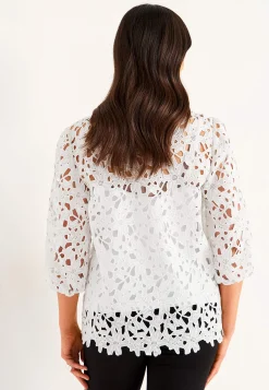 Bluser|Bluser Med Pufærmer-Cellbes of Sweden Blondebluse med et blomstermønster | Cellbes