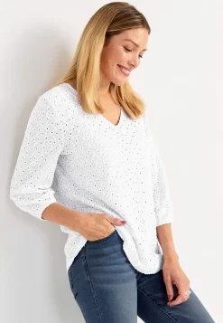 Toppe|Bluser-Cellbes of Sweden Blondetop med hulmønster | Cellbes