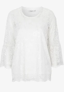 Toppe-Cellbes of Sweden Blondetop med trompetærme Offwhite