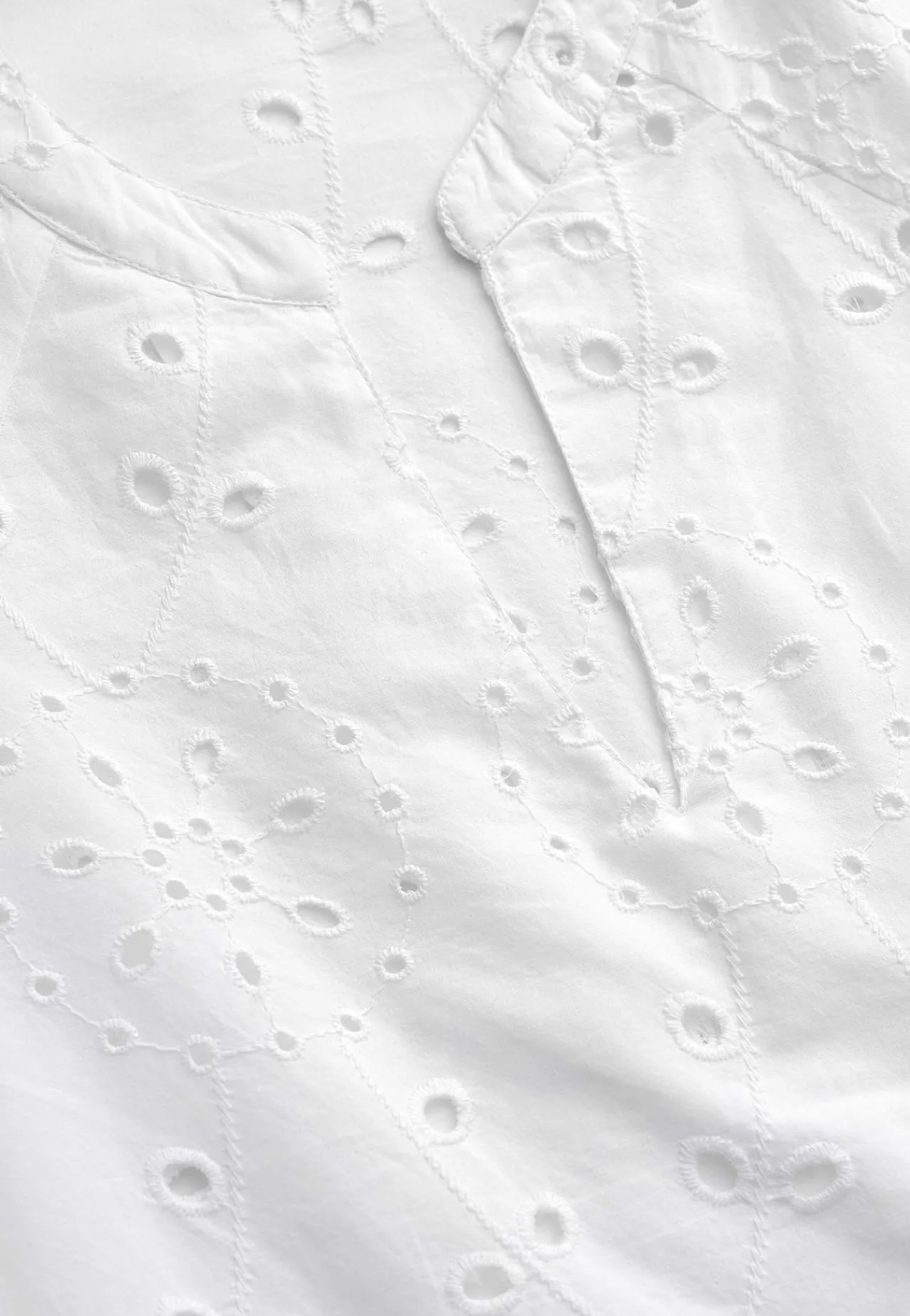 Bluser|Bluser Med Pufærmer-Cellbes of Sweden Bluse med broderi Hvid
