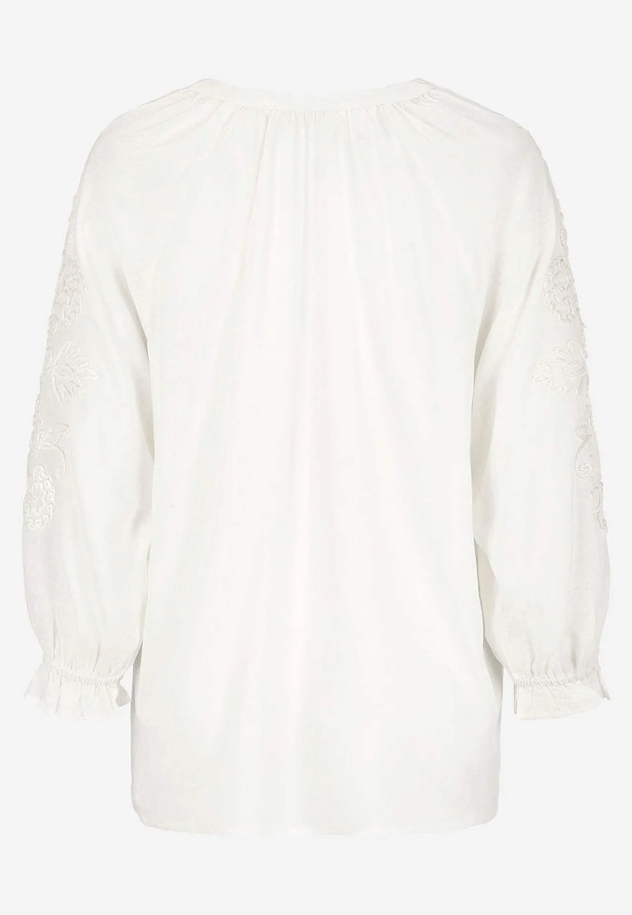 Bluser|Bluser Med Pufærmer-Cellbes of Sweden Bluse med broderi Hvid
