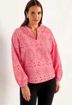 Bluser|Bluser Med Pufærmer- Bluse med broderi | Cellbes