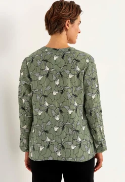 Mønstrede|Bluser-Cellbes of Sweden Bluse med et blomstermønster og struktur Grøn/mønstret