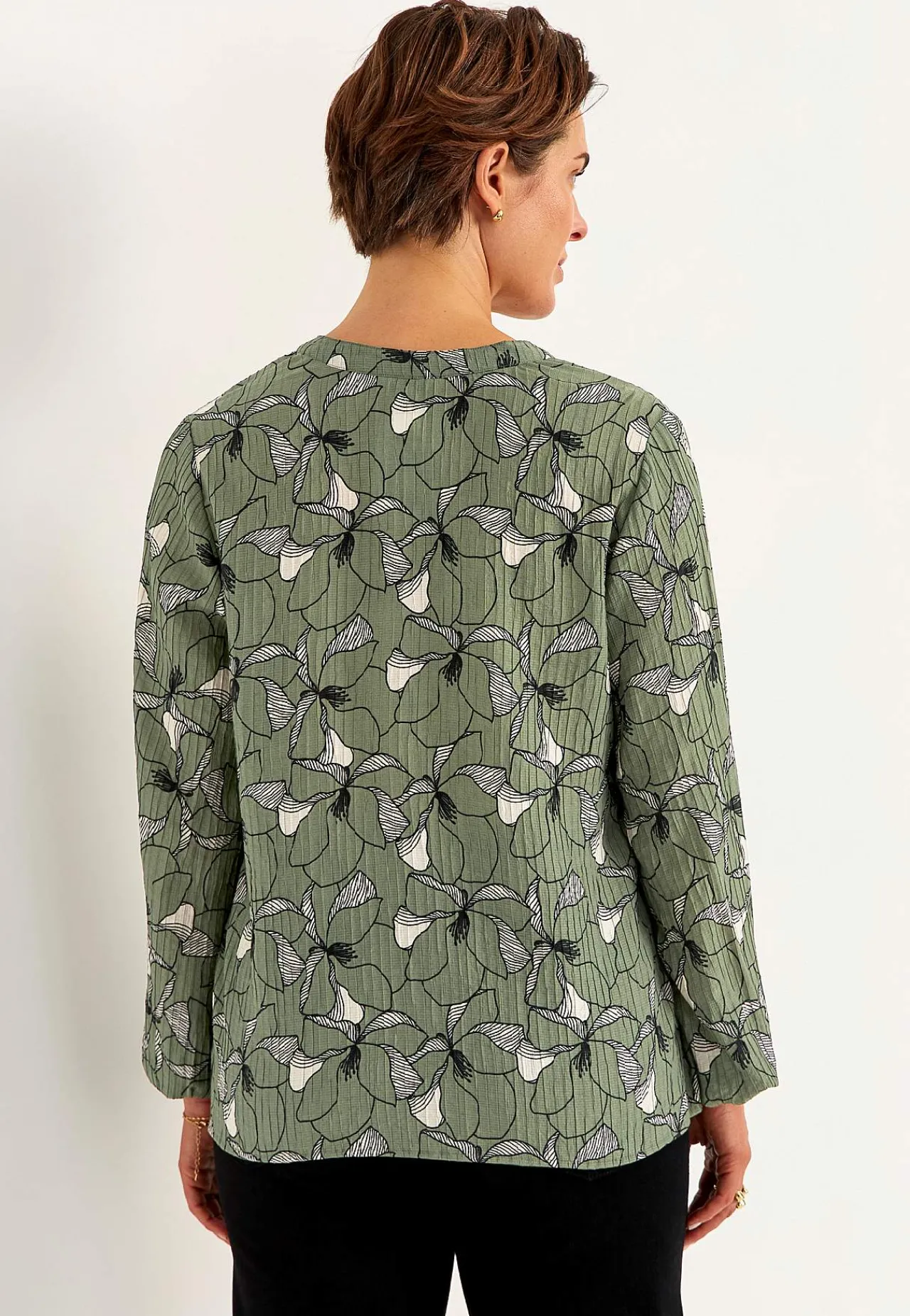 Mønstrede|Bluser-Cellbes of Sweden Bluse med et blomstermønster og struktur Grøn/mønstret