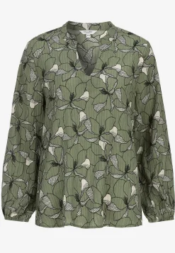 Mønstrede|Bluser-Cellbes of Sweden Bluse med et blomstermønster og struktur Grøn/mønstret