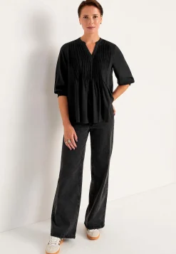 Toppe|Bluser-Cellbes of Sweden Bluse med syede lægge Sort
