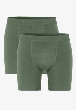 Underbukser- Boksershorts med længere ben 2-pack Kakigrøn