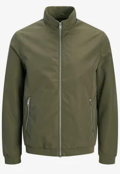 Jakker Og Veste-JACK & JONES Bomberjakke med mat overflade Olivengrøn