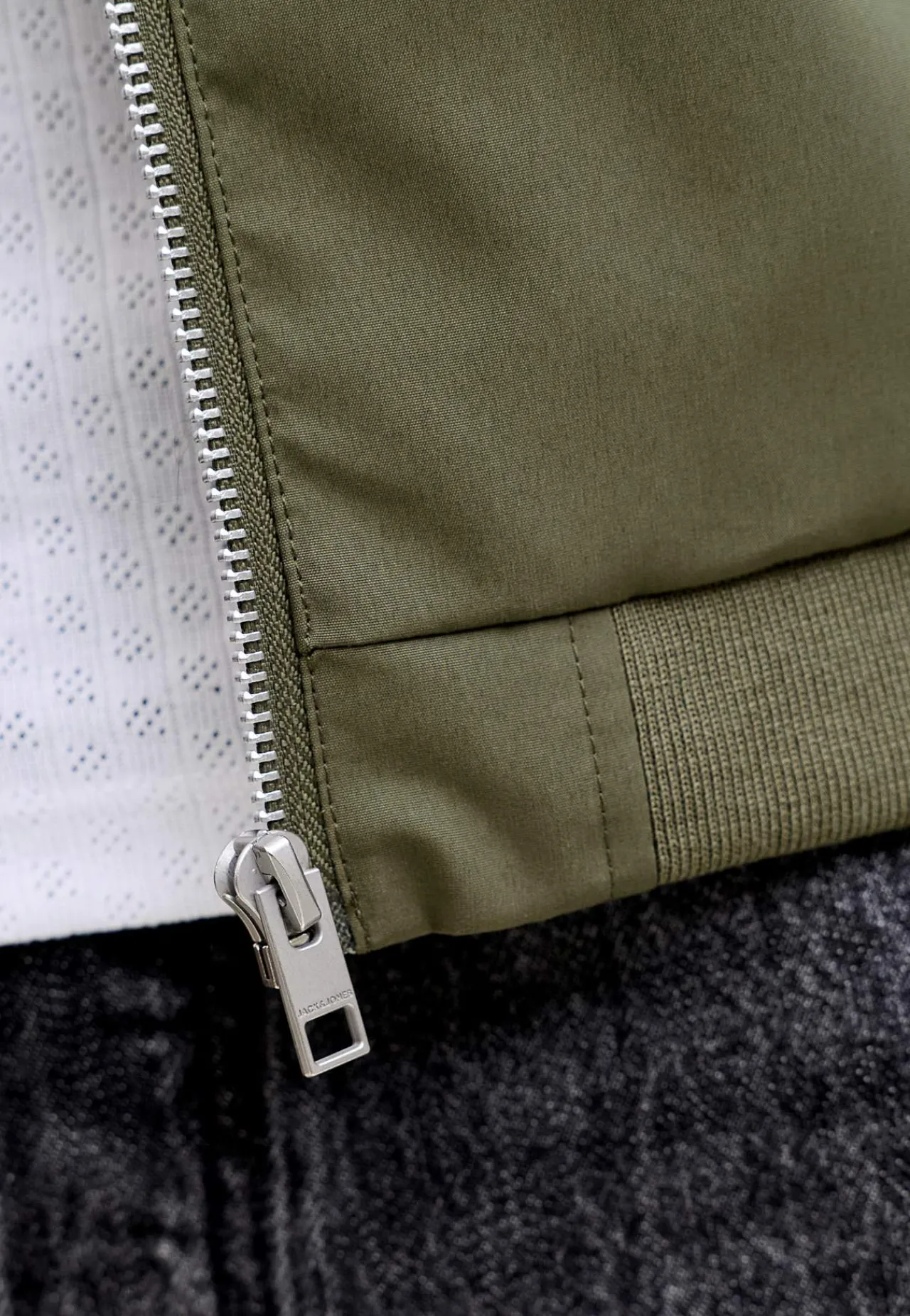 Jakker Og Veste-JACK & JONES Bomberjakke med mat overflade Olivengrøn