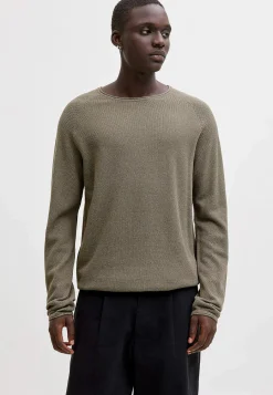 Striktrøjer-JACK & JONES Bomuldstrøje Brun