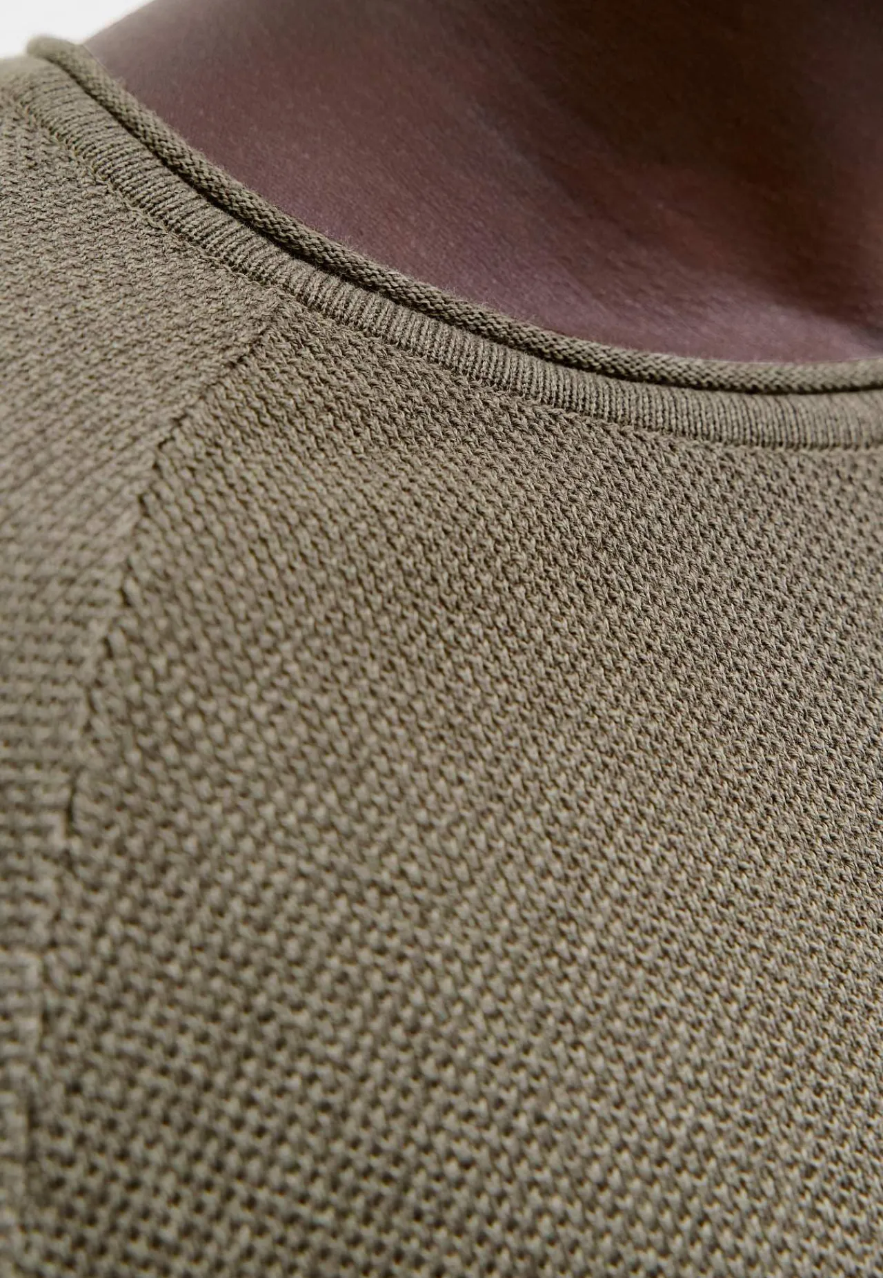 Striktrøjer-JACK & JONES Bomuldstrøje Brun