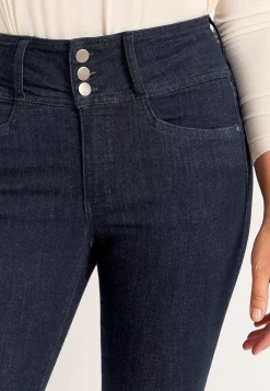 Høj Talje|Flere Længder- Bootcut jeans med høj talje Jennifer Mørk denim / Ikke vasket