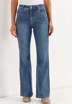 Flere Længder|Bootcut-Cellbes of Sweden Bootcut jeans med superstræk Sara Mellemblå Denim