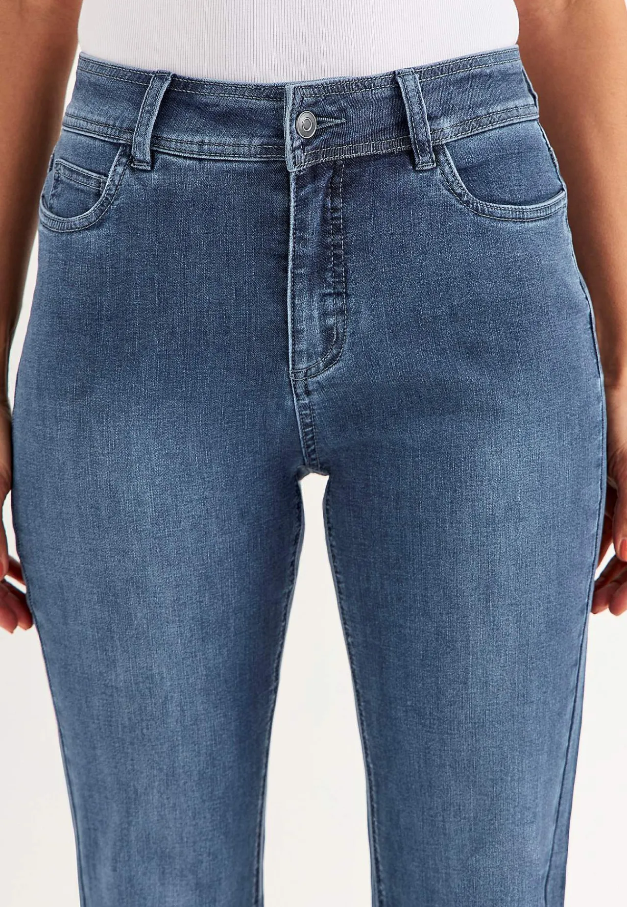 Flere Længder|Bootcut-Cellbes of Sweden Bootcut jeans med superstræk Sara Mellemblå Denim