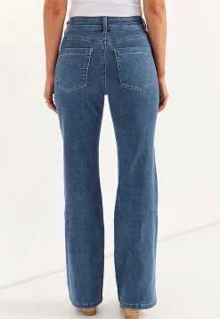 Flere Længder|Bootcut-Cellbes of Sweden Bootcut jeans med superstræk Sara Mellemblå Denim