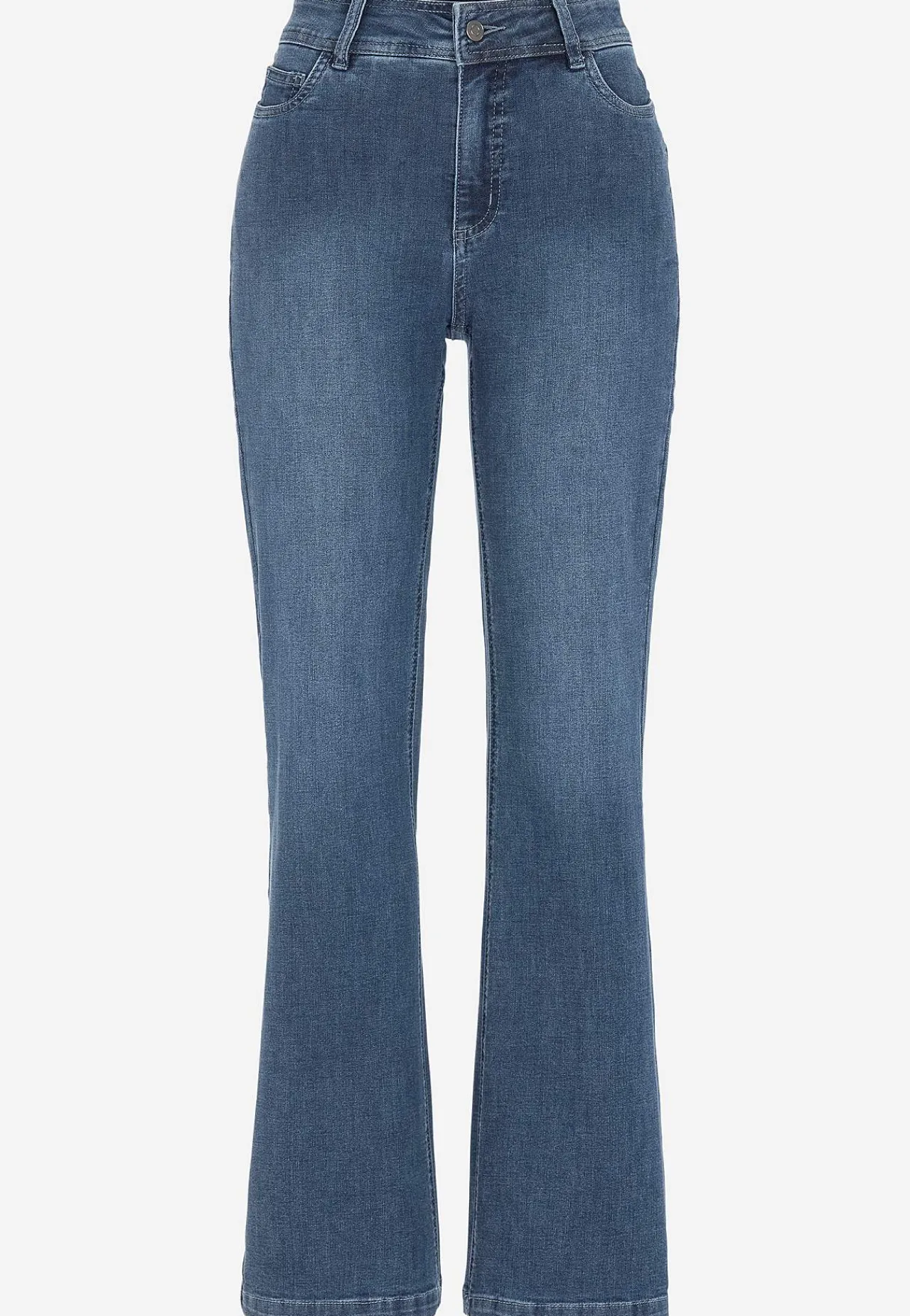 Flere Længder|Bootcut-Cellbes of Sweden Bootcut jeans med superstræk Sara Mellemblå Denim