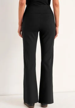 Vide Bukser|Trikobukser-Cellbes of Sweden Bootcut-bukser Premium i Punto di Roma jersey Mona Sort