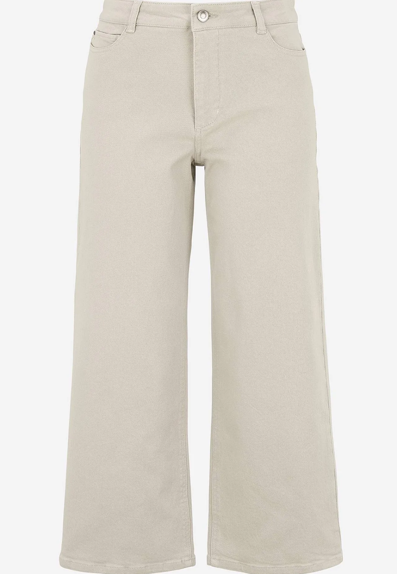 Ankelbukser|Vide Bukser-Cellbes of Sweden Brede ankeljeans Lys beige