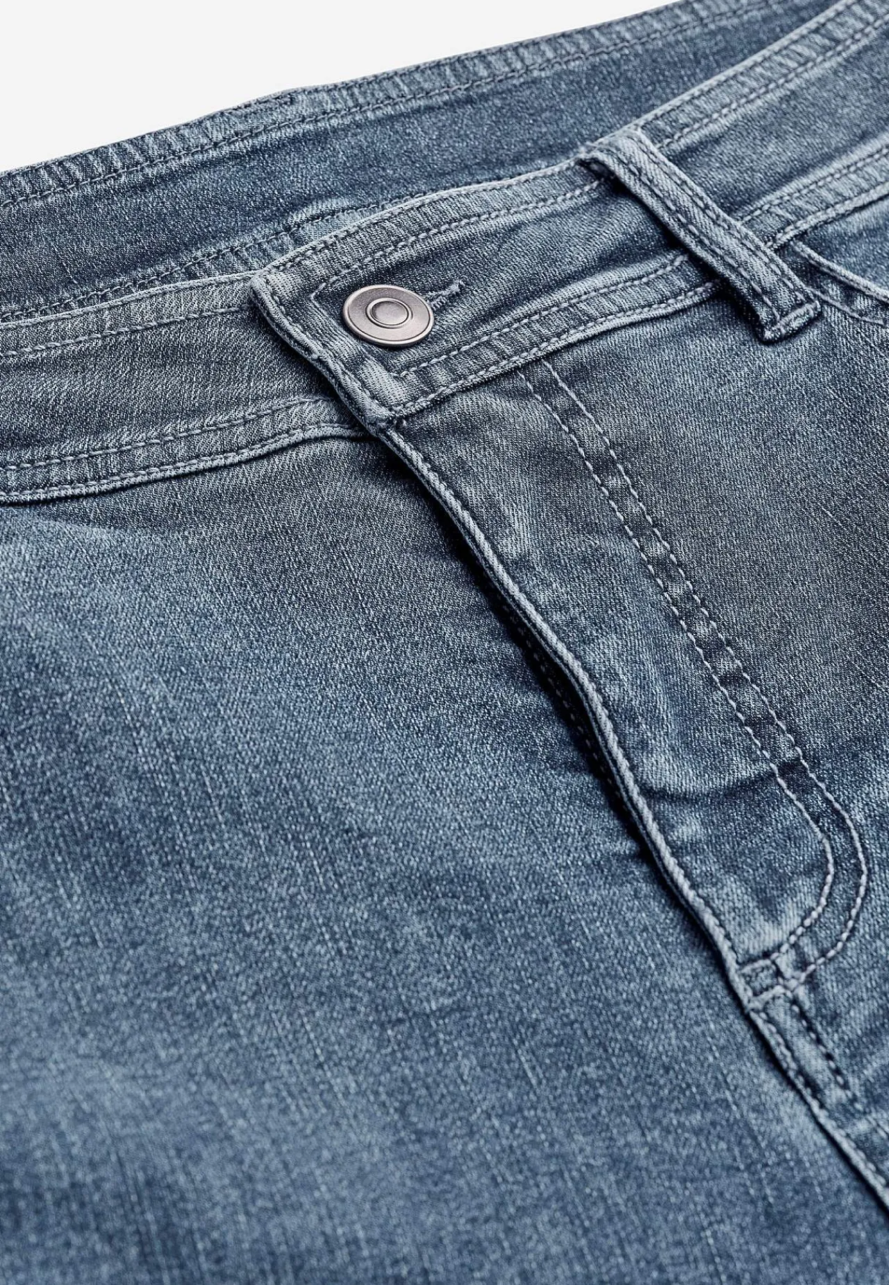 Vide Bukser|Lige Bukser- Brede jeans i denim med superstræk Sara Mellemblå / Denim
