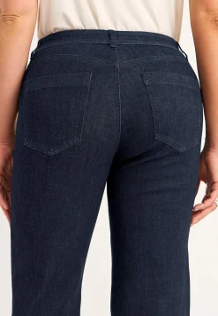 Vide Bukser|Lige Bukser-Cellbes of Sweden Brede jeans i denim med superstræk Sara Mørkeblå Denim