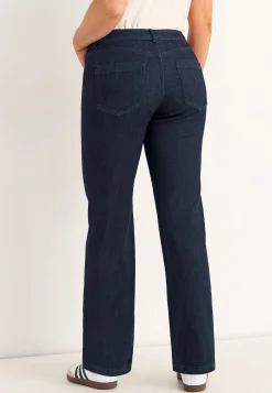 Vide Bukser|Lige Bukser-Cellbes of Sweden Brede jeans i denim med superstræk Sara Mørkeblå Denim