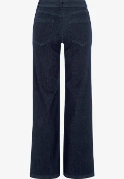 Vide Bukser|Lige Bukser-Cellbes of Sweden Brede jeans i denim med superstræk Sara Mørkeblå Denim