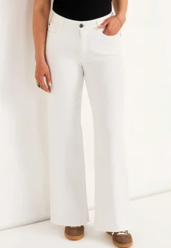 Høj Talje|Straight Fit-Cellbes of Sweden Brede jeans med høj talje Renata Hvid denim