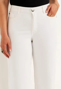 Høj Talje|Straight Fit-Cellbes of Sweden Brede jeans med høj talje Renata Hvid denim
