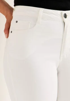 Høj Talje|Straight Fit-Cellbes of Sweden Brede jeans med høj talje Renata Hvid denim