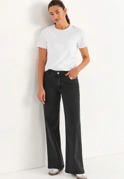Høj Talje|Straight Fit-Cellbes of Sweden Brede jeans med høj talje Renata Grå / Denim