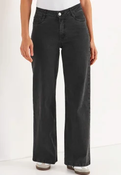 Høj Talje|Straight Fit-Cellbes of Sweden Brede jeans med høj talje Renata Grå / Denim