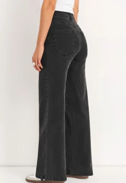 Høj Talje|Straight Fit-Cellbes of Sweden Brede jeans med høj talje Renata Grå / Denim