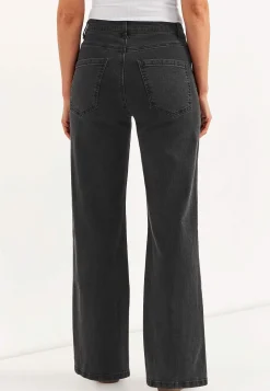 Høj Talje|Straight Fit-Cellbes of Sweden Brede jeans med høj talje Renata Grå / Denim