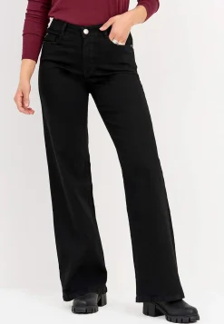 Høj Talje|Straight Fit-Cellbes of Sweden Brede jeans med høj talje Renata Sort / Denim