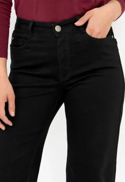 Høj Talje|Straight Fit-Cellbes of Sweden Brede jeans med høj talje Renata Sort / Denim
