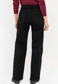 Høj Talje|Straight Fit-Cellbes of Sweden Brede jeans med høj talje Renata Sort / Denim