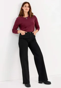 Høj Talje|Straight Fit-Cellbes of Sweden Brede jeans med høj talje Renata Sort / Denim