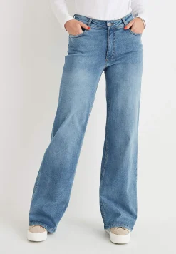 Høj Talje|Straight Fit- Brede jeans med høj talje Renata | Cellbes