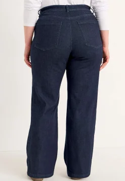 Straight Fit|Stretch Jeans-Cellbes of Sweden Brede jeans med syede pressefolder Mia | Cellbes