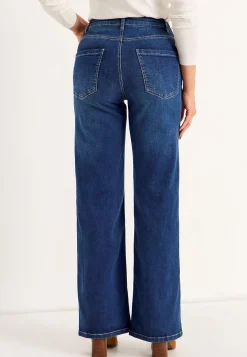 Høj Talje|Straight Fit- Brede, lange jeans med høj talje Renata | Cellbes