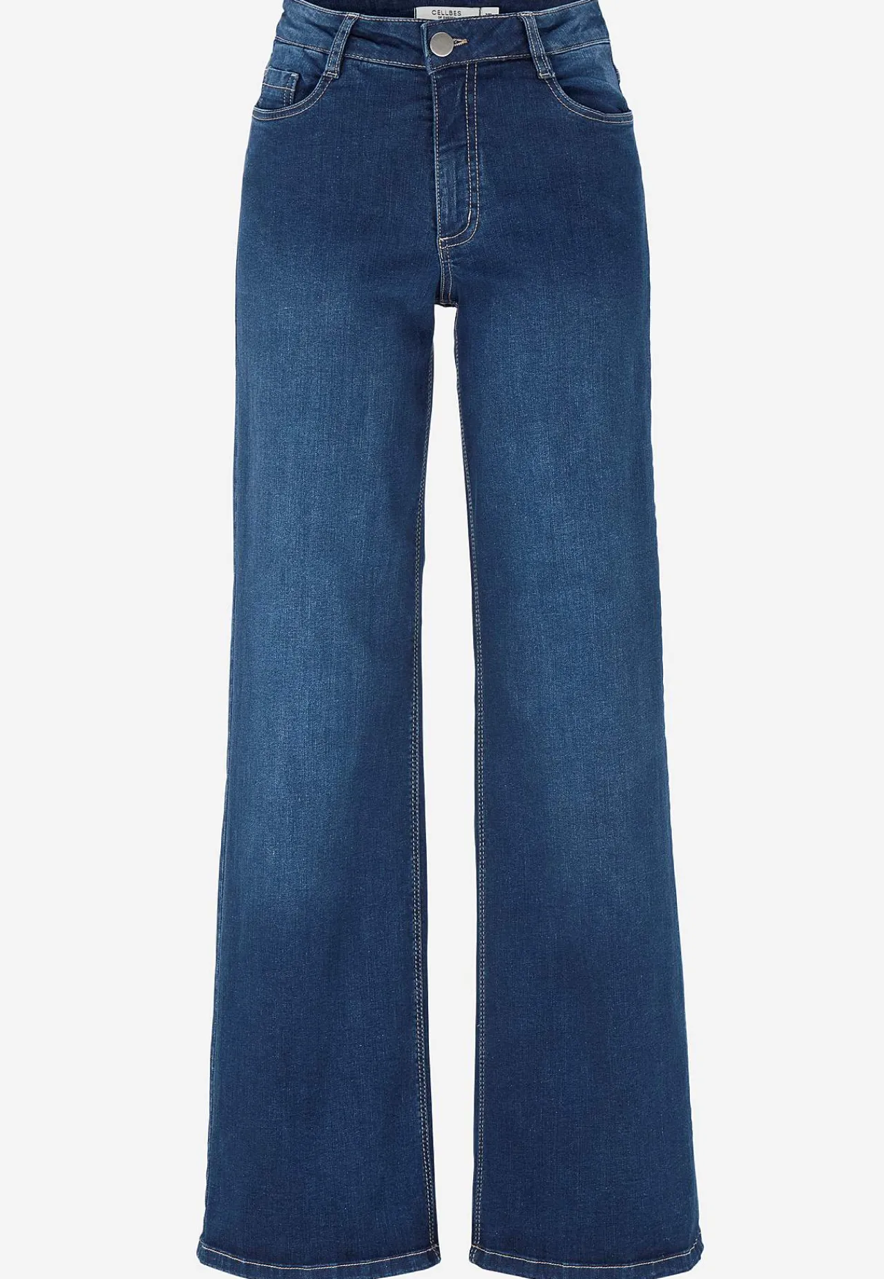 Høj Talje|Straight Fit- Brede, lange jeans med høj talje Renata | Cellbes